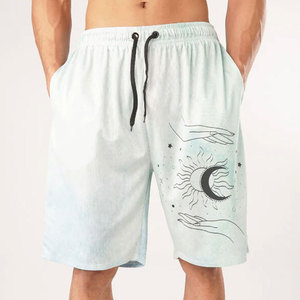 Pantalones Cortos Deportivos Sublimados para Hombre con Logotipo Personalizado, Cintura Elástica, 100% Poliéster, Servicio OEM, Secado Rápido y Transpirables - Product Image 1