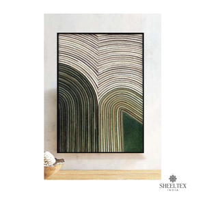Indian Supplier HIgh Quality Leather Patch Wall Art Hand-Painted <b>Framed</b> and Handmade <b>for</b> Elegant Room Decoration at Good Price - Product Image 5