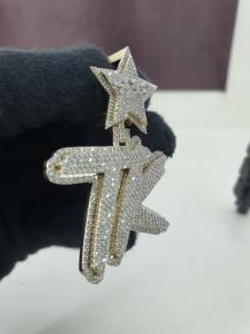 Pendentif Hip Hop de Luxe Personnalisé pour Homme en Or 14K avec Diamant de Laboratoire VVS VS EF CVD – Bijoux Personnalisés pour Occasions Festives - Product Image 2