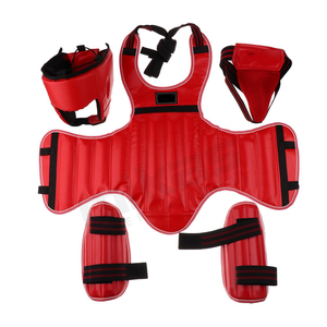 Protector personalizable del cuerpo de Taekwondo de espuma del equipo de entrenamiento Itf incluyendo guantes de protección de pie con protector de pecho hecho de cuero - Product Image 3