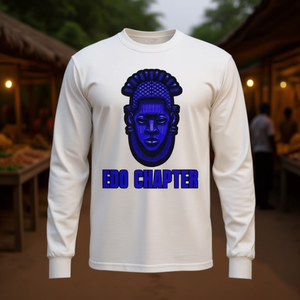 T-shirt à manches longues de qualité supérieure avec masque de la Reine Idia, T-shirt chapitre Edo, T-shirt promotionnel africain de qualité supérieure - Product Image 3