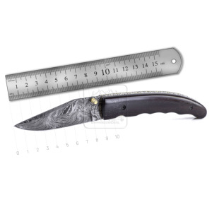 Cuchillo plegable de acero de Damasco hecho a mano, multiherramienta de supervivencia al aire libre, cuchillo Bushcraft de bolsillo, palisandro, Camping Bushcrafters - Product Image 4