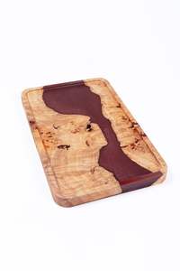 AVEC LE MEILLEUR PLATEAU EN RÉSINE MODERNE FAIT À LA MAIN Elégant Plateau rond jetable écologique pour le service et le style de la maison - Product Image 2