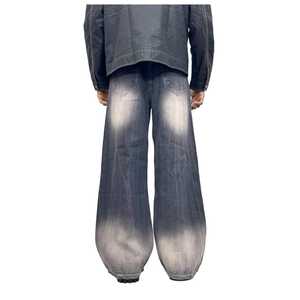 Pantalones Vaqueros de Trabajo Rectos Extra Grandes Personalizados de Alta Calidad, Ropa Urbana Vaquera, Jeans para Hombre, Ropa Urbana Vintage, Jeans de Pierna Ancha para Hombre - Product Image 2