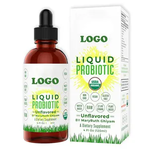 Private Label Help Support Healthy Immune Digestive System Vegan Non-GMO Probiotic Supplement 60ML Liquid Probiotics Drops