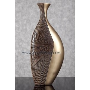 Vase à fleurs en verre plaqué or et transparent de la plus grande qualité en aluminium, design élégant, vase à fleurs décoratif et pot - Product Image 2