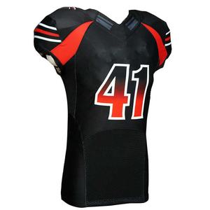 Vente en gros, sublimation personnalisée, maillot de football américain à manches courtes pour adultes, vêtements de sport respirants légers et confortables pour hommes - Product Image 2