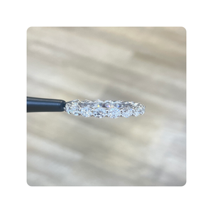 Anillo de Eternidad de Plata de Ley 925 con Diamantes, Diseño de Piedras Completas, Acabado Liso, para Mujer, Moda - Product Image 3