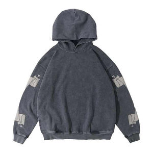 Sudadera con capucha personalizada Slim Fit Acid Wash Jersey de algodón 100% de alta calidad para adultos Patrón de invierno estampado-Suministro al por mayor - Product Image 1