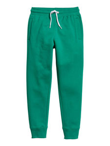 กางเกงวอร์มผ้าคอตตอนเทอร์รี่มีกระเป๋าผ้าถักสำหรับผู้ชายสีพื้น - Product Image 5