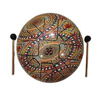 OM 9-Inch Tongue Drum Bronze Musical Instrument for Yoga Sound Healing Meditation with Rubber Mallets