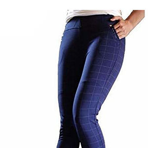 กางเกงเลกกิ้งแฟชั่นดีไซน์ใหม่สำหรับผู้หญิงกางเกงยืดเอวกลางพิมพ์ลายทางสีชมพูสำหรับใส่ออกกำลังกายเล่นฟิตเนส - Product Image 4