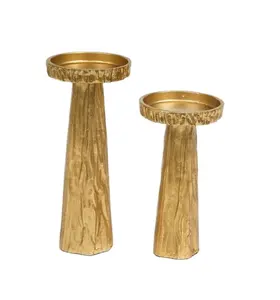 Aluminium Embossed Design Metal <b>Gold</b> Plated <b>Candle</b> Holder Home Decor Best Selling Stylish <b>Candle</b> Holder - Product Image 1