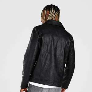 Veste en cuir pour hommes à prix de gros directement de l'usine conception OEM de haute qualité sur mesure veste en cuir de motard pour hommes - Product Image 2