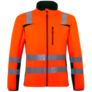 เสื้อแจ็คเก็ตโซฟต์เชลล์แบบสะท้อนแสง รุ่น Trendline ไซส์ L สีส้ม/ดำ - Product Image 2
