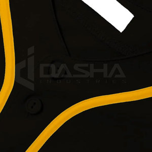 Vente en gros d'uniformes de baseball pour adultes, uniforme de baseball respirant de haute qualité, maillot Hip Hop sans manches à boutons complets - Product Image 5