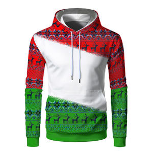 Wholesale OEM Customize <b>Sweatshirt</b> <b>Christmas</b> Clothes Sublimation Blank Sport Hoodies Polyester Faux Bleach Sublimation Hoodie - Product Image 5