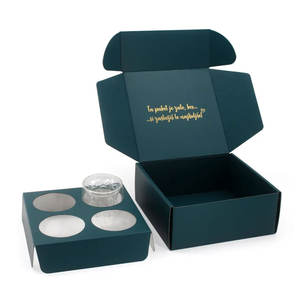 Impresión personalizada de embalaje de vidrio tarros tazas taza conjunto caja de regalo con el logotipo de la marca y el inserto de esponja - Product Image 1