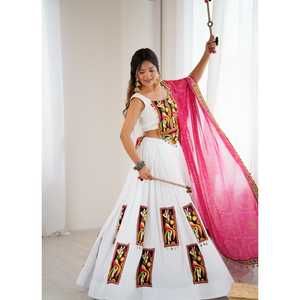 <b>Own</b> Real <b>Modeling</b> Boutique's Heavy Rayon Lining Soft Micro Modern Indian Pakistani Lehenga Choli Reversible Statement Party - Product Image 5