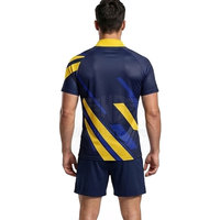 Maillot de rugby athlétique pour hommes, chemise de sport à manches courtes, idéal pour l'entraînement en équipe et les jeux en plein air