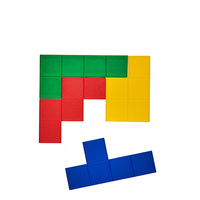 Jeu de pentominoes arc-en-ciel 0-24 mois+ - Jeu éducatif Montessori avec licorne lumineuse - Mathématiques - Unisexe - Plastique sain - U.S.L.
