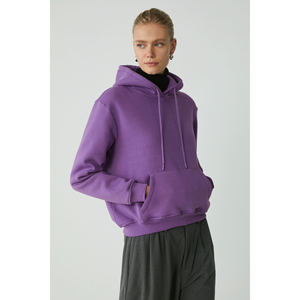 ETHIQUET เสื้อสเวตเชิ้ตมีฮู้ดบุขนแกะสำหรับผู้หญิง ดีไซน์นุ่มสบายพิเศษ - Product Image 4