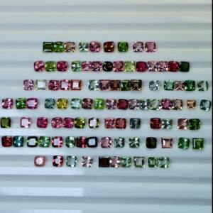 Turmalina Sintética Creada en Laboratorio, Corte Cojín, Multicolor, 5 MM, Tratada Térmicamente, Gemas Sueltas Pulidas para Joyería Artesanal y Sanación - Product Image 3