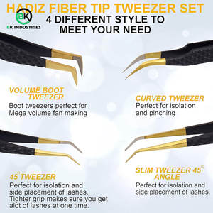 Pinces à cils antistatiques pour une pose d'extensions de cils sûre, pinces à cils de qualité supérieure pour les cils individuels et en grappes - Product Image 4