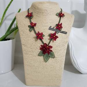 Zehra Kolye Mürdüm İğne Oyası Colliers de mode - Product Image 1