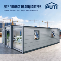 Maison préfabriquée intégrée de 40 pieds, dortoir modulaire personnalisé pour l'hébergement des employés et la vie sur les chantiers de construction