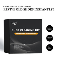 Label personnalisé Premium Sneaker Cleaner Kit cinq pièces ensemble avec brosse serviette hydrofuge et Solution de nettoyage des chaussures