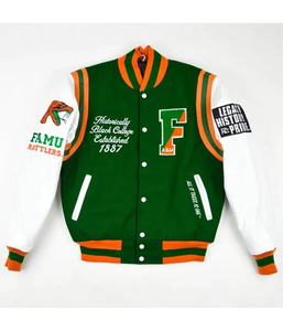 Vente en gros de veste universitaire célèbre OEM de haute qualité Florida A & M University pour hommes et veste Lettermen pour femmes fabriquée au Pakistan - Product Image 5