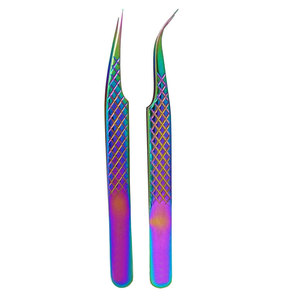 Outil de maquillage professionnel pince à cils pince à épiler en acier inoxydable pince à épiler d'extension de faux cils étiquette privée pince à cils personnalisée - Product Image 6