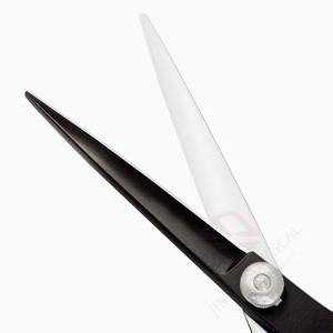 Tijeras de Peluquería Profesionales de Acero Inoxidable, Recubrimiento Negro Afilado, Tornillo de Tensión Ajustable, Reposamanos Fijo, para Diestros, Salón - Product Image 5