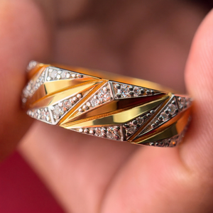 แหวนทอง 14K สำหรับผู้ชาย ประดับเพชรโมอิสซาไนต์ทรงกลม ดีไซน์หรูหรา - Product Image 2