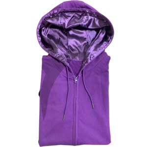 Sudaderas con capucha de manga larga con cremallera en blanco de algodón/Sutton hechas a medida 100% algodón polar transpirable Streetwear de talla grande - Product Image 1