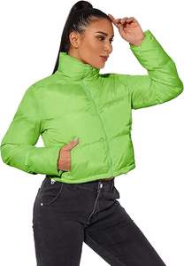 Nouveau hiver femmes épais respirant tissé Nylon doublure bouffant Bomber veste à manches longues grande taille décontracté - Product Image 5