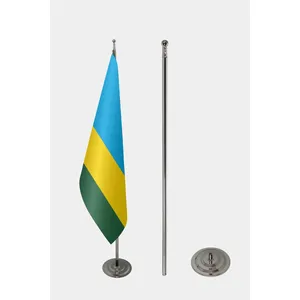 Rwanda Official Indoor <b>Flag</b> Custom 3x5ft Desk <b>Flag</b> Digital Printed Cotton Aluminum <b>Pole</b> Versatile Display Silk Plastic Polyester - Product Image 2