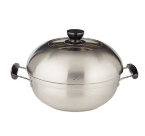Marmite en acier inoxydable pour aliments Casserole de luxe Forme ronde Cuisine de table Serveur de nourriture Hôtel Fournitures Ustensiles de cuisine avec couvercle - Product Image 3
