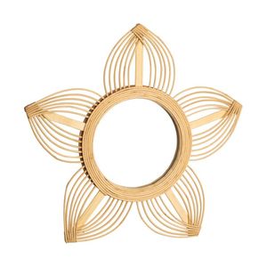 Nuevo diseño de alta calidad, marco de espejo redondeado de ratán, espejo colgante de pared decorativo de Navidad a la venta, producto al por mayor - Product Image 3