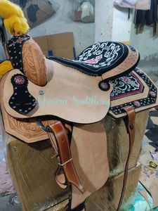 Vente en gros indienne de haute qualité Western Horse Saddle Tack Set pour Barrel Racing Custom Designed and Hot Selling for Horse Riding - Product Image 2