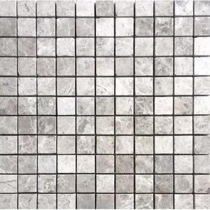Carreau de mosaïque en marbre gris 1x1 pour le dosseret mural et le sol de la cuisine - Product Image 1