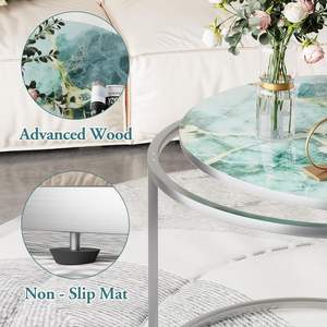 Table basse en métal avec base durable parfaite pour la décoration de meubles de bureau à domicile et de boutique - Product Image 4