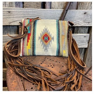 Top Trending High Quality Leather Floral Tooled Crossbody Saddle Blanket Sling <b>Bag</b> Western Style Cowgirl <b>Bag</b> With <b>Long</b> Tassel - Product Image 1