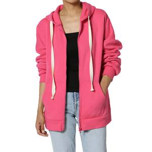 Sudadera con capucha de forro polar con cremallera y cuello en V para mujer, de manga larga, talla grande, de poliéster/algodón, ecológica, para invierno - Product Image 5