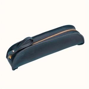 Haute qualité en cuir véritable écologique Portable grande capacité fermeture à glissière couleur personnalisée étui à crayons pochette 2025 - Product Image 4