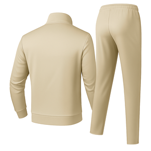 <b>Mens</b> Custom Breathable Tracksuits Set | 2 Pieces Full Zip Blank <b>Jogger</b> Sweatshirt Combo | Activewear & Casual Style - Product Image 2