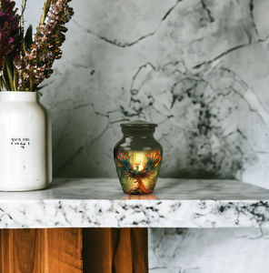 Prix de gros Urnes funéraires en métal de haute qualité personnalisées Urnes funéraires pour cendres avec boîte en velours - Product Image 3