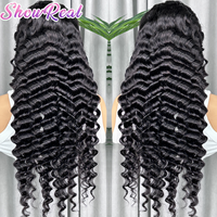 Perruques Lace Front HD en cheveux humains sans colle, bouclées profondes, cuticules alignées, cheveux indiens bruts, pour femmes noires