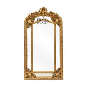 Marco de Espejo de Latón Ornamentado de Lujo, Espejo de Pared Clásico - Product Image 1